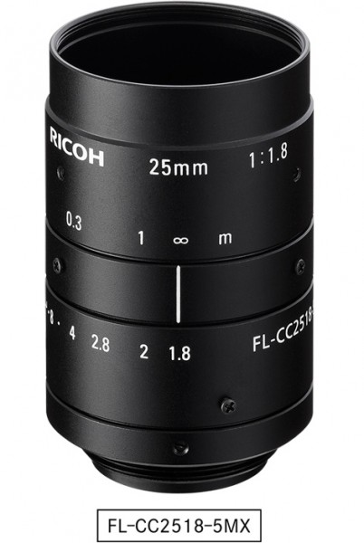 25 mm C-Mount Lens Ricoh FL-CC2518-5MX - 1.8/ 25mm