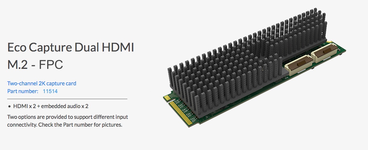 Magewell Eco Capture Dual HDMI M.2 FPC | Vision Dimension