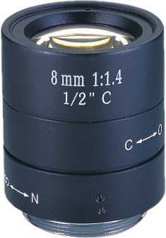 8 mm C-Mount Objektiv 1/2"