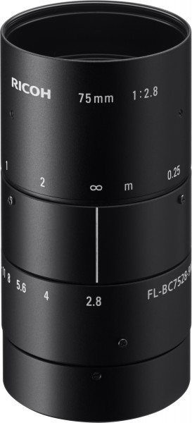 75 mm C-Mount Lens Ricoh FL-BC7528-9M - 2.8/75mm_Dimensions