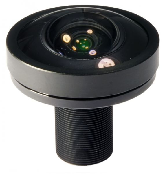 1,08mm 5 MP fisheye wide angle lens M7x0,35 Mount 185 ° opening angle 