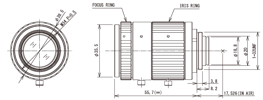 Computar-V3522-MPZ-Drawing