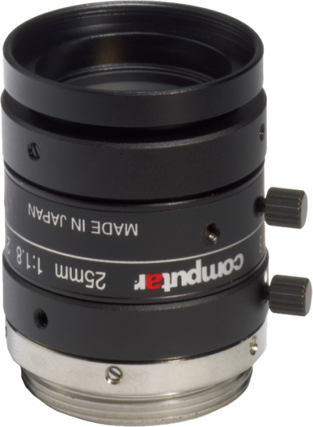 M2518-MPW2 Computar 2/3" 25mm F1.8 5 Megapixel Ultra Low Distortion Lens (C Mount)