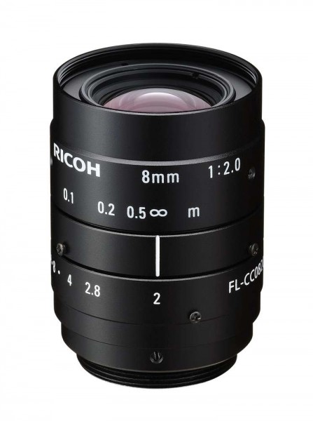 8 mm C-Mount Lens Ricoh FL-CC0820-5MX - 2.0/ 8mm