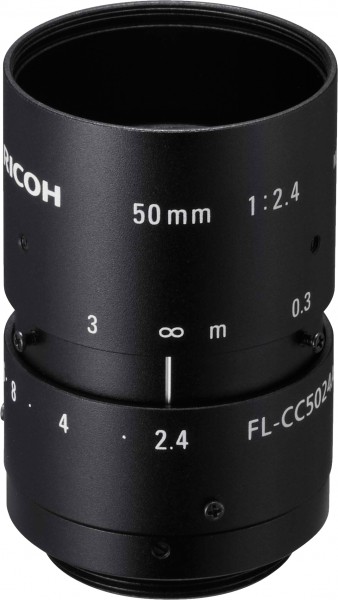 50 mm C-Mount Lens Ricoh FL-CC5024A-2M_Dimensioned Drawing