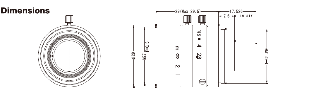 Computar_M1628-MPW3_Dimensions