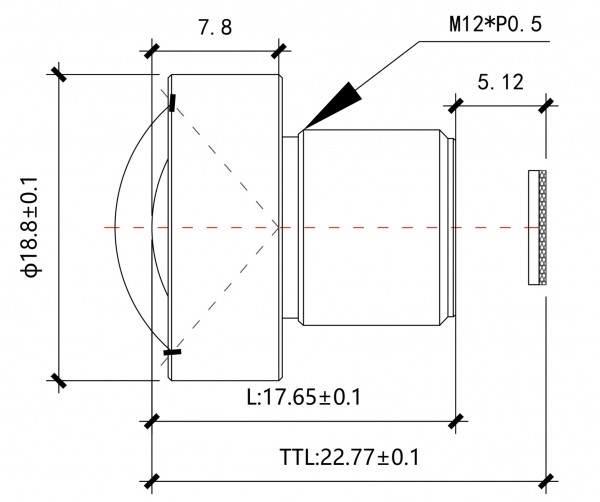3,5mm Megapixel Miniobjektiv BL-5M03528MP118LDIR