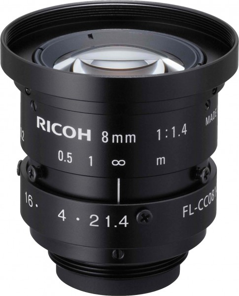 8 mm C-Mount Lens Ricoh FL-CC0814A-2M